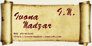 Ivona Madžar vizit kartica